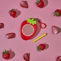 Porte-clés jeu magnétique kawaii fraise avec son stylet aimanté