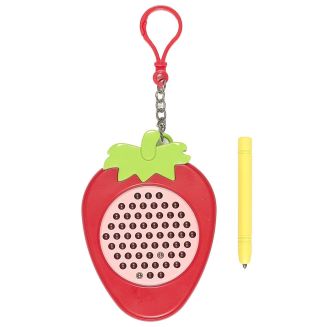 Porte-clés jeu magnétique kawaii fraise avec son stylet aimanté