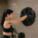 Machine de boxe murale avec enceinte intégrée et une paire de gants et 4 bandes auto-agrippantes