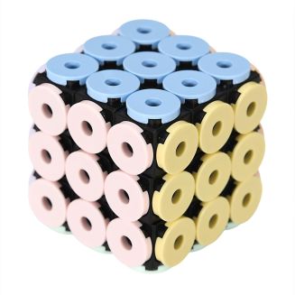 Cube magique en plastique aux couleurs pastel
