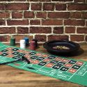 Jeu de roulette casino avec 100 jetons + roulette + râteau et tapis de jeu inclus