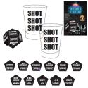 Jeu à boire dé des gages infernal en mousse avec ses 2 verres à shot