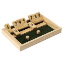 Jeu du shut the box en bois naturel avec ses 2 dés inclus