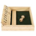 Jeu du shut the box en bois naturel avec ses 2 dés inclus