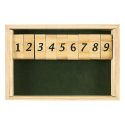 Jeu du shut the box en bois naturel avec ses 2 dés inclus