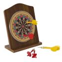 Jeu de fléchettes en bois sur pied avec ses 6 fléchettes jaunes et rouges incluses