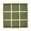 Jeu de tic tac toe en bois naturel avec 2 bacs de rangement et 10 pions inclus