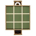 Jeu de tic tac toe en bois naturel avec 2 bacs de rangement et 10 pions inclus