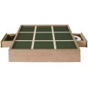 Jeu de tic tac toe en bois naturel avec 2 bacs de rangement et 10 pions inclus