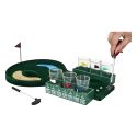 Jeu à boire mini golf avec parcours + 2 balles + 2 mini clubs métal et 6 verres à shot
