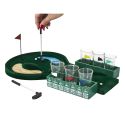 Jeu à boire mini golf avec parcours + 2 balles + 2 mini clubs métal et 6 verres à shot