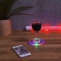 Dessous de bouteille LED à piles transparent lumineux en polymère
