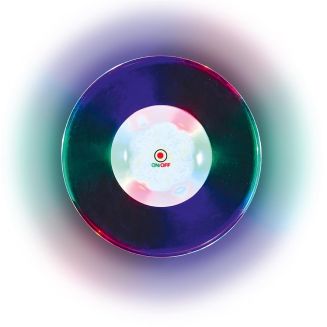Dessous de bouteille LED à piles transparent lumineux en polymère