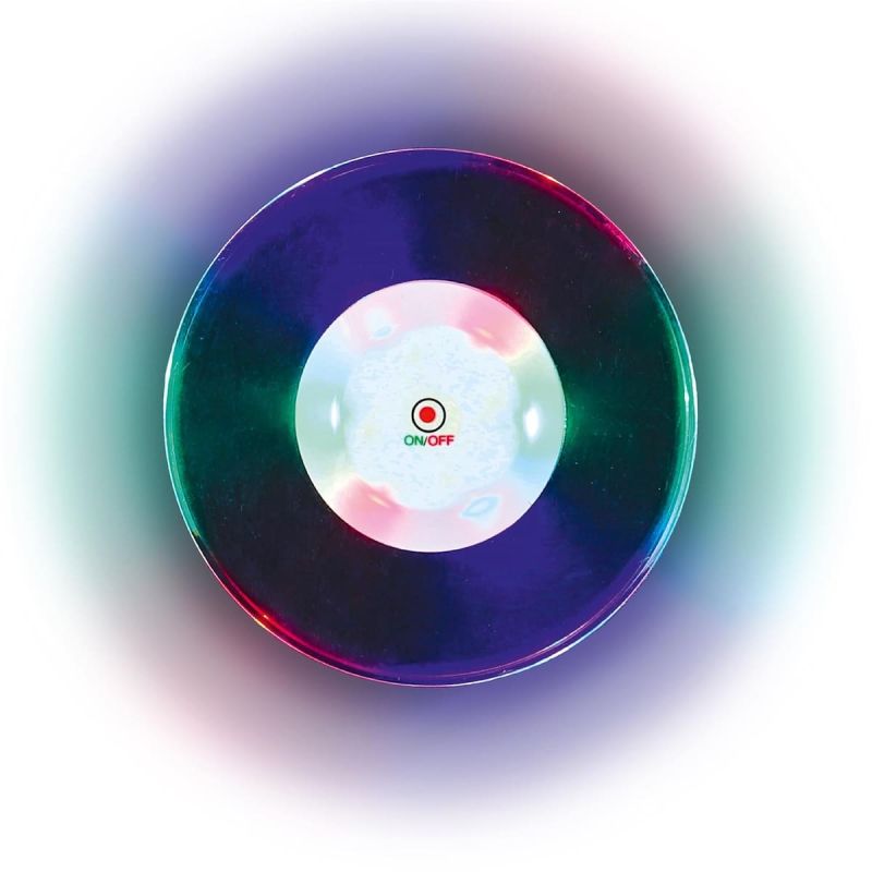 Dessous de bouteille LED à piles transparent lumineux en polymère