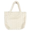 Sac fluffy en fausse fourrure crème en polyester