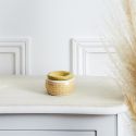 Cendrier en céramique style marocain blanc et doré ø8 cm