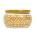 Cendrier en céramique style marocain blanc et doré ø8 cm