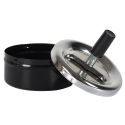 Cendrier poussoir en métal noir ø9cm