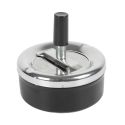 Cendrier poussoir en métal noir ø9cm