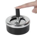 Cendrier poussoir en métal noir ø9cm