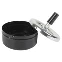 Cendrier poussoir en métal noir ø9cm