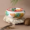 Cendrier XXL en céramique floral multicolore ø24cm