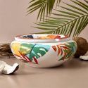 Cendrier XXL en céramique floral multicolore ø24cm