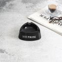 Cendrier triangle en plastique style bistrot noir ø12cm