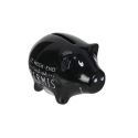 6 mini tirelires cochon semainier en céramique noire et blanche