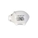 6 mini tirelires cochon semainier en céramique noire et blanche