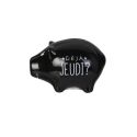6 mini tirelires cochon semainier en céramique noire et blanche