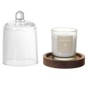 Bougie parfumée sous cloche (H15cm)senteur brume des bois