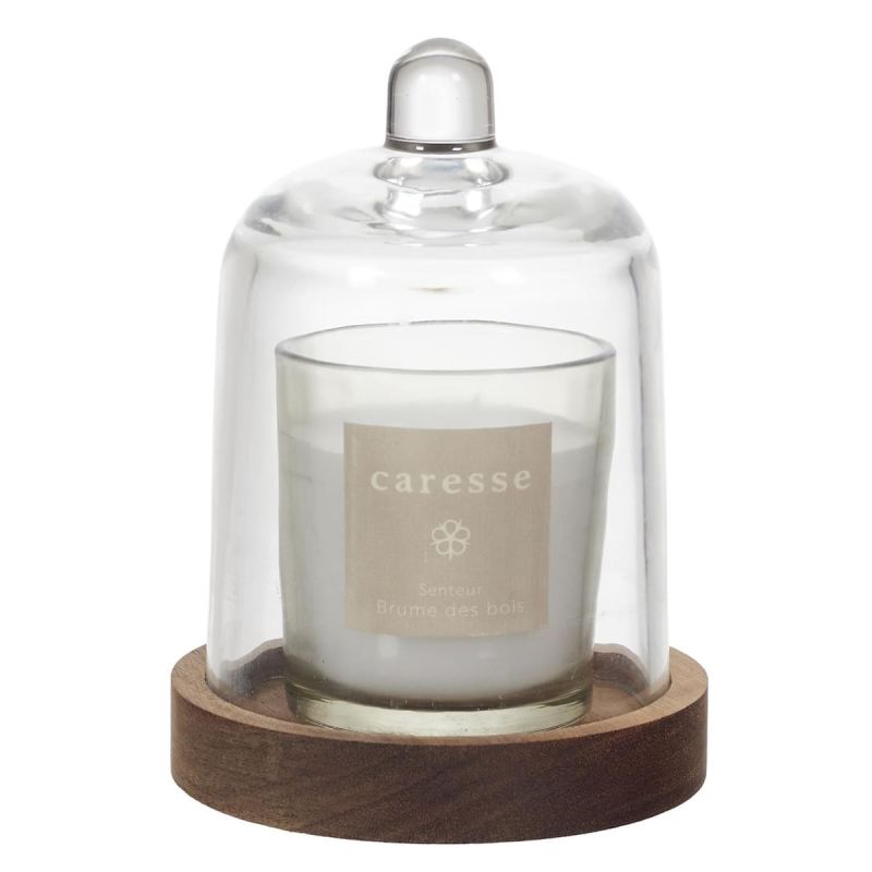 Bougie parfumée sous cloche (H15cm)senteur brume des bois Bougie parfumée sous cloche (H15cm)senteur brume des bois