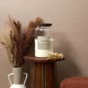 Bougie parfumée avec couvercle en acacia (H24 cm) senteur brume des bois
