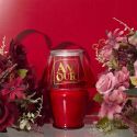 Bougie parfumée en forme de lampe d’amour (H12,5 cm) senteur rêve poudré