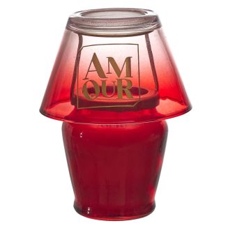 Bougie parfumée en forme de lampe d’amour (H12,5 cm) senteur rêve poudré