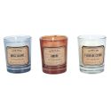 Coffret 6 bougies apothicaire parfums musc blanc, ambre et fleur de coton