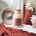 Bougie beige parfumée avec couvercle en liège (H27 cm) senteur figuier