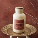 Bougie beige parfumée avec couvercle en liège (H27 cm) senteur figuier