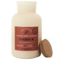 Bougie beige parfumée avec couvercle en liège (H27 cm) senteur figuier
