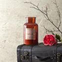 Bougie XXL en verre marron parfum pivoine (H25cm)