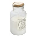Bougie XXL en verre avec couvercle en liège senteur musc blanc (H25,5 cm)