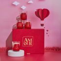 Coffret 6 bougies amour parfums musc blanc, orchidée blanche et rêve poudré