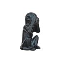 Statue noir singe de la sagesse "ne vois pas" H28cm