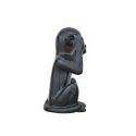 Statue noir singe de la sagesse "ne vois pas" H28cm