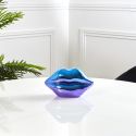 Statue bouche à poser électroplaquage dégradé violet et bleu (H11 cm)
