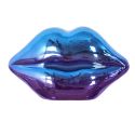 Statue bouche à poser électroplaquage dégradé violet et bleu (H11 cm)