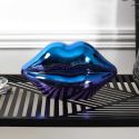 Statue bouche à poser électroplaquage dégradé violet et bleu (H11 cm)
