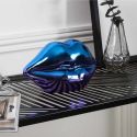 Statue bouche à poser électroplaquage dégradé violet et bleu (H11 cm)
