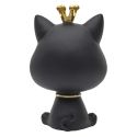 Vide-Poche chat bouche ouverte en polyrésine noir et dorée